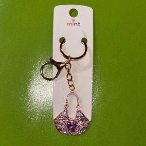 Purple & Gold Keychain/Bag Charm
